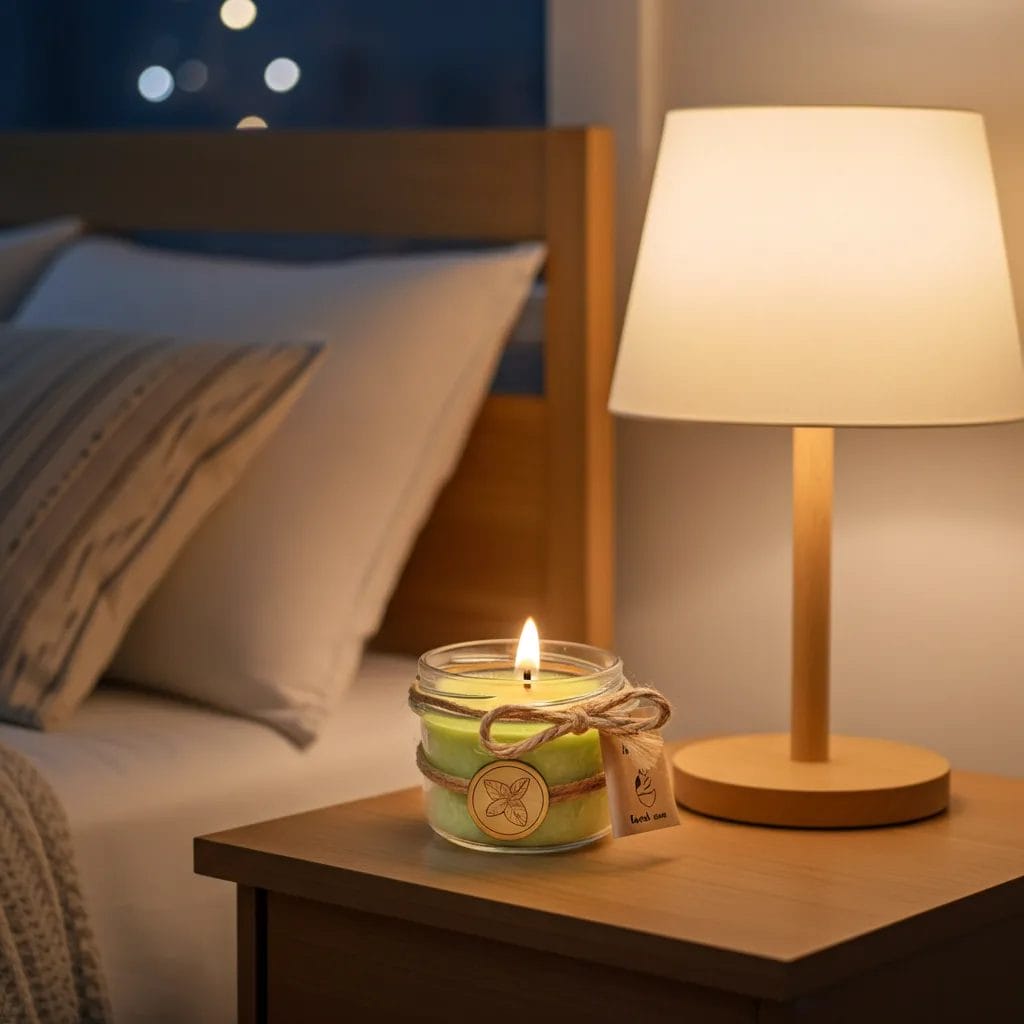 Świeca zapachowa z ekstraktem - Melisa 2 Świeca zapachowa na problemy z snem