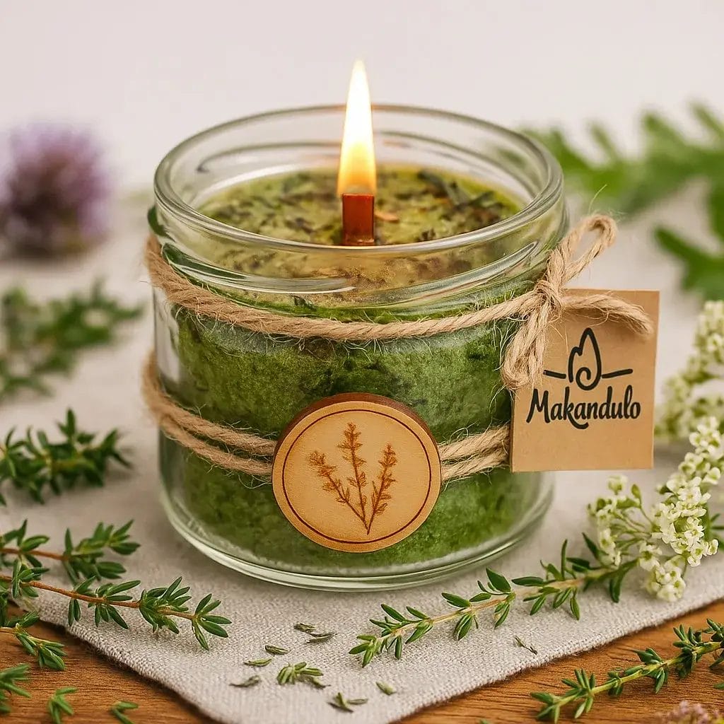 Świeca zapachowa z ekstraktem - Tymianek 1 Świeca zapachowa z ekstraktem - Tymianek