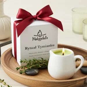 Świeca do masażu z ekstraktem z tymianku Rytuał tymianku Makandulo