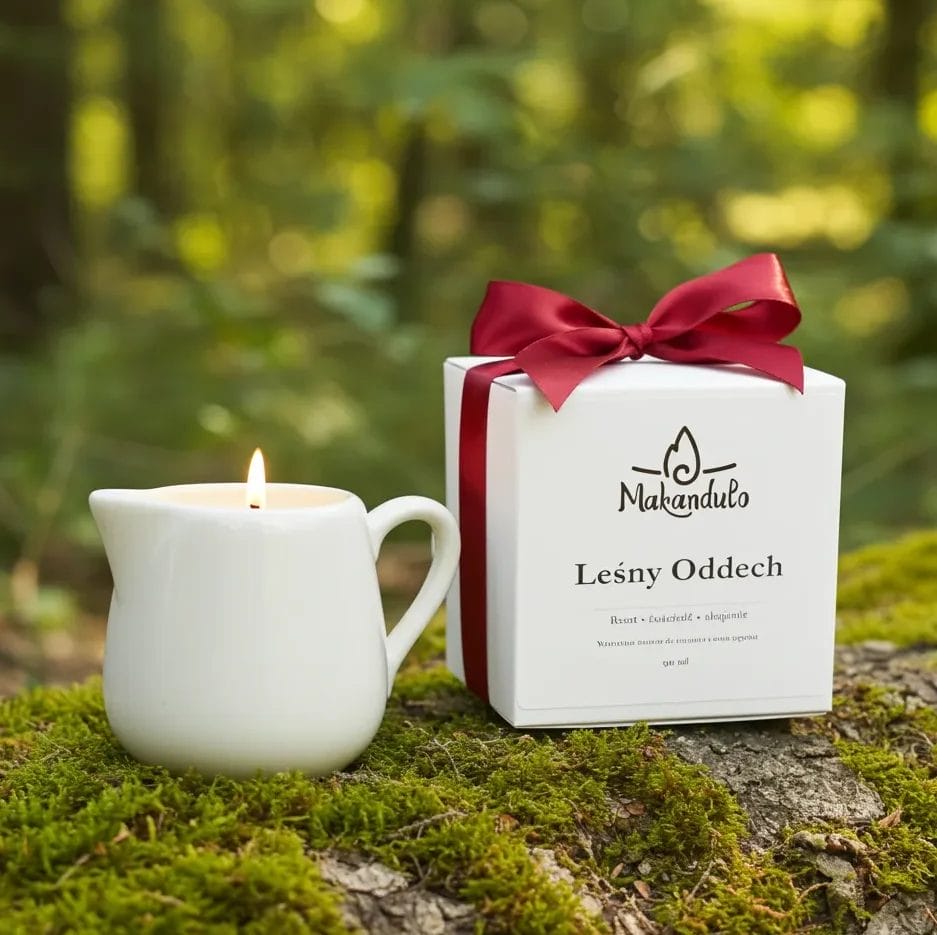 Świeca do masażu - Ujędrniająca - Leśny Oddech 1 Naturalna świeca do masażu Leśny Oddech Makandulo