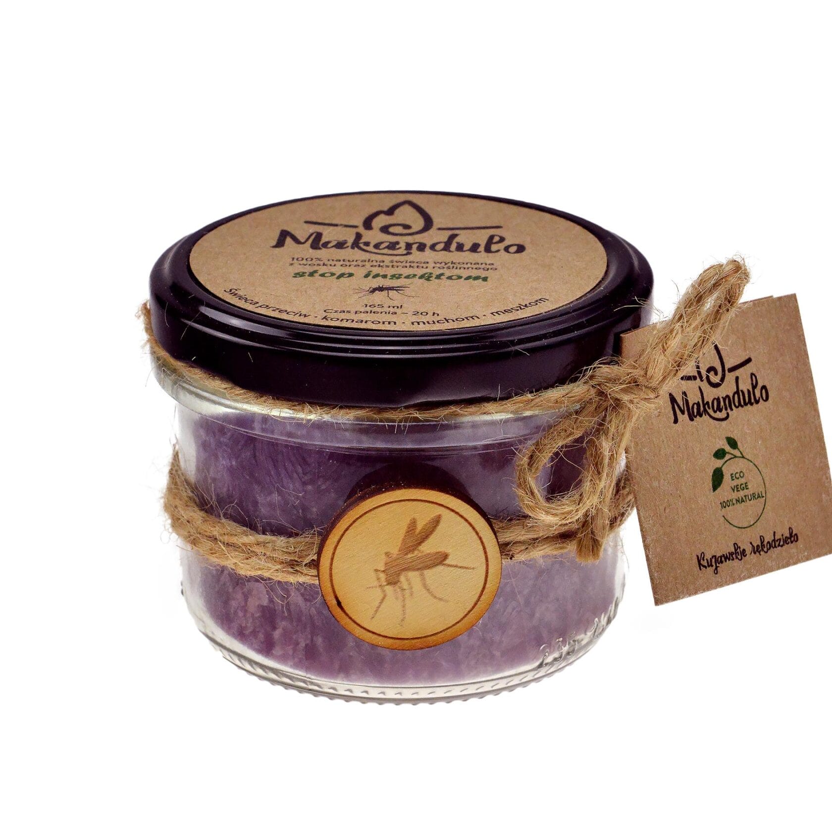 Stop Insektom – naturalna świeca na komary, muchy, mole | Makandulo 3 Świeca na komary - Stop insektom