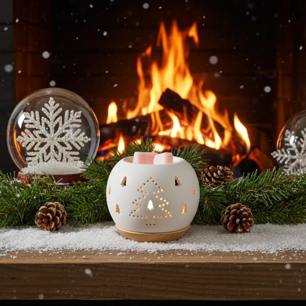 Kominek do wosków i olejków zapachowych - "Świąteczna Choinka" 3 Kominek do wosków i olejków zapachowych - "Świąteczna Choinka" - obrazek 3