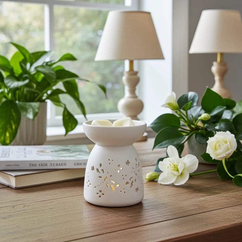 Kominek do wosku i olejków zapachowych – Ważka (biały) 2 Kominek do wosku i olejków zapachowych – Ważka (biały) - obrazek 2