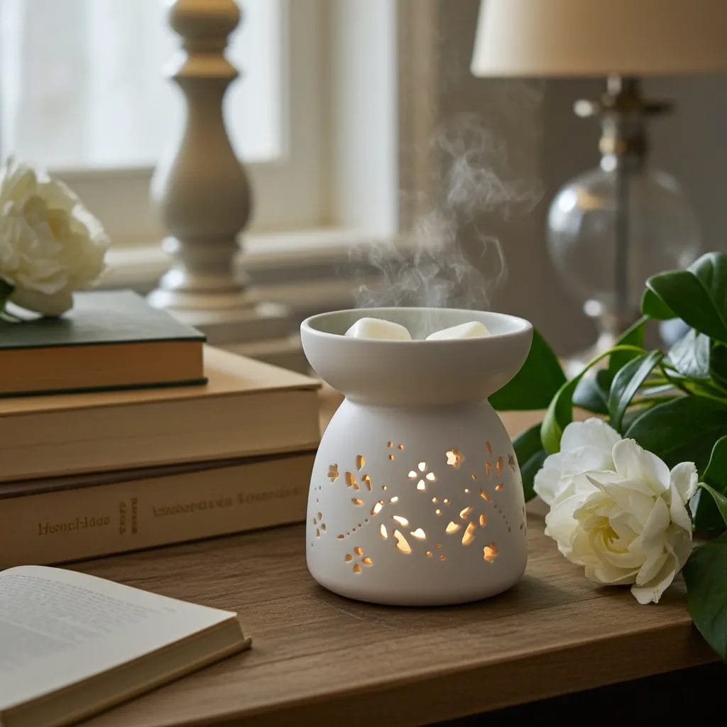 Kominek do wosku i olejków zapachowych – Ważka (biały) 3 Kominek do wosku i olejków zapachowych – Ważka (biały) - obrazek 3