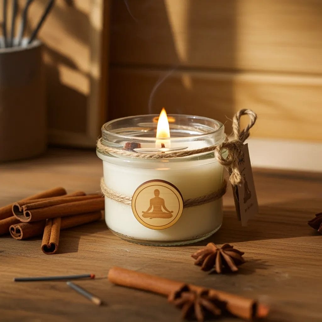 Świeca zapachowa - Harmonia Ciszy - Magiczny Zapach| cynamon| anyż| kadzidłowiec 3 Świeca zapachowa - Harmonia Ciszy - Magiczny Zapach| cynamon| anyż| kadzidłowiec - obrazek 3