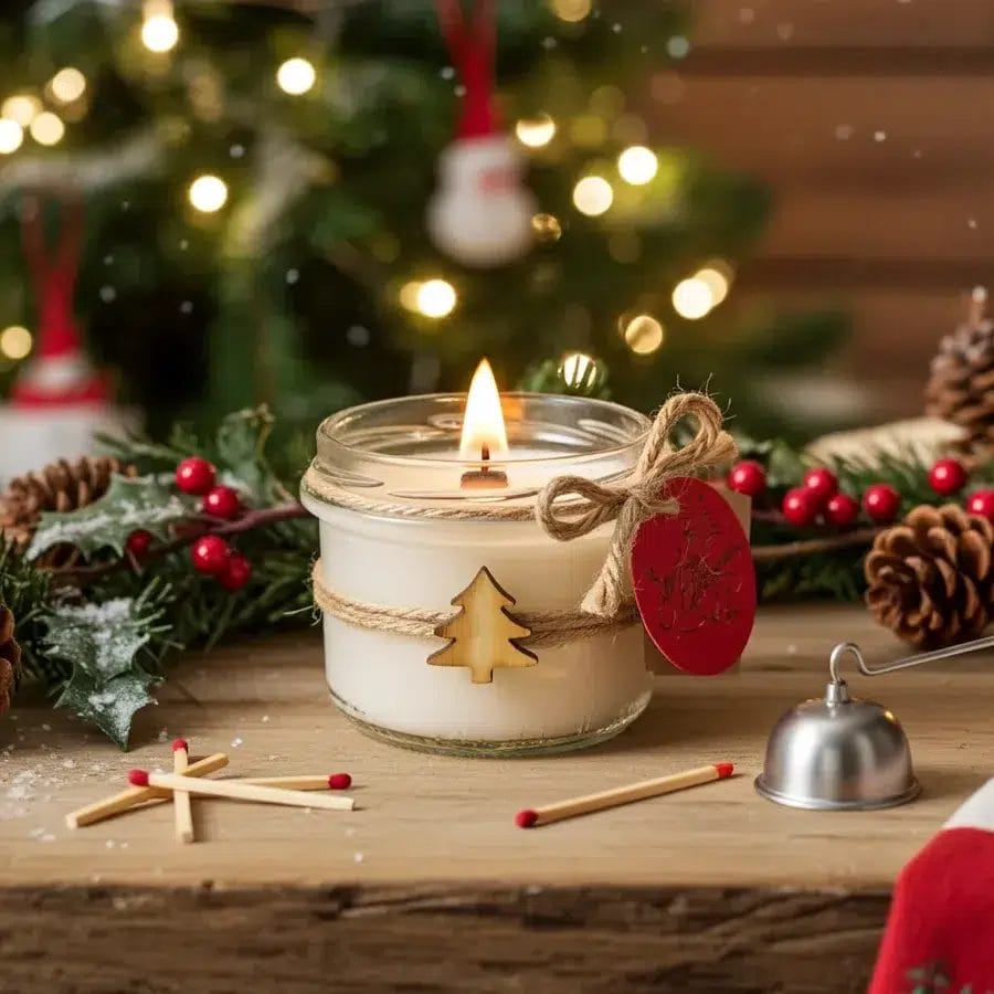 Świeca zapachowa - Harmonia Ciszy - Magiczny Zapach| cynamon| anyż| kadzidłowiec 1 Naturalna świeca zapachowa Harmonia Ciszy - zapach świąt, kadzidłowiec, anyż