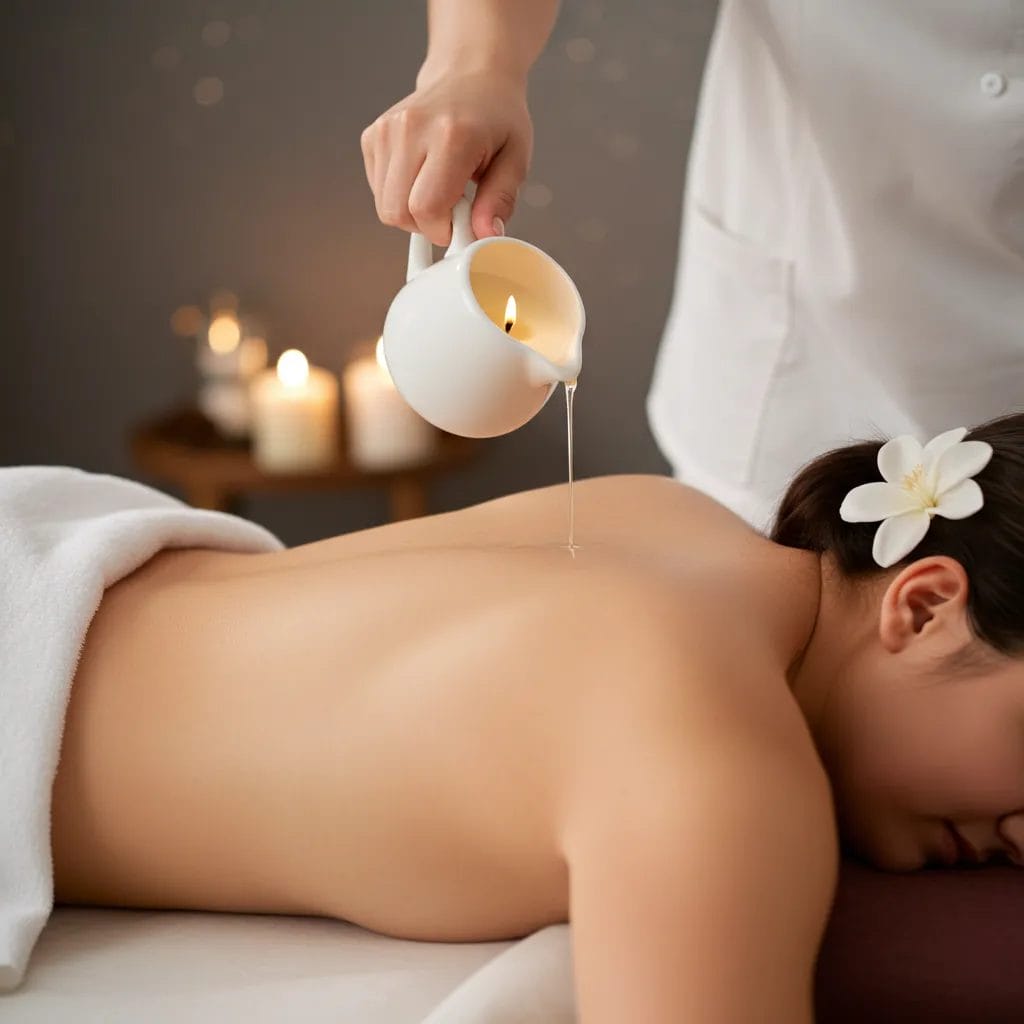 Żar Namiętności – naturalna świeca do masażu z olejkami eterycznymi ylang-ylang, paczula, drzewo sandałowe | Makandulo 3 Żar Namiętności – naturalna świeca do masażu z olejkami eterycznymi ylang-ylang, paczula, drzewo sandałowe | Makandulo - obrazek 3