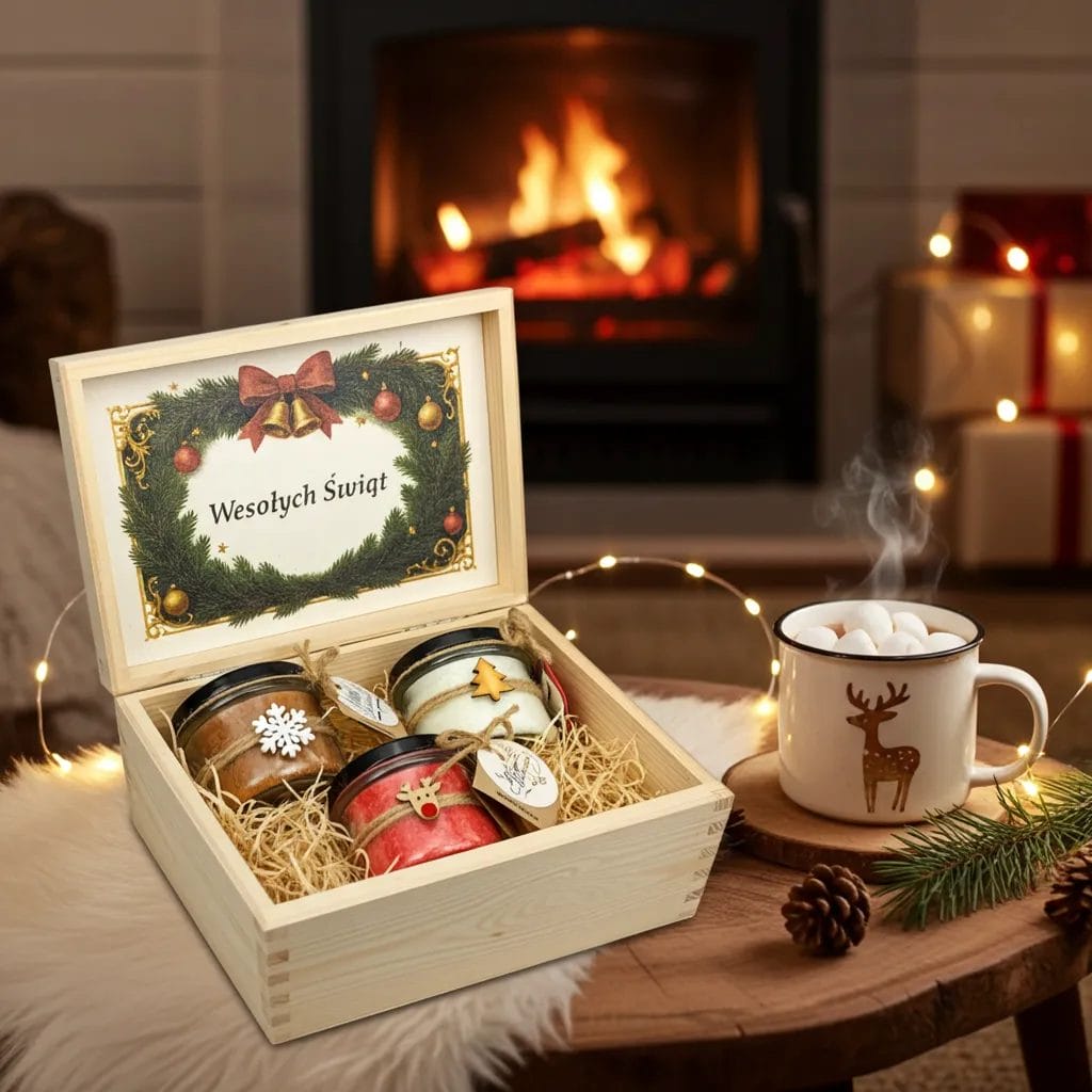 Świąteczny zestaw świec w skrzynce drewnianej - 3 świece Makandulo| Gotowy Prezent pod choinkę 2 Świąteczny zestaw świec w skrzynce drewnianej - 3 świece Makandulo| Gotowy Prezent pod choinkę - obrazek 2