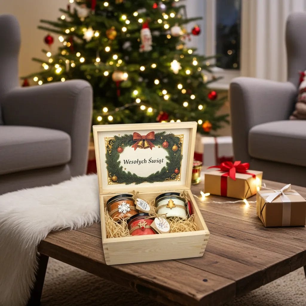 Świąteczny zestaw świec w skrzynce drewnianej - 3 świece Makandulo| Gotowy Prezent pod choinkę 4 Świąteczny zestaw świec w skrzynce drewnianej - 3 świece Makandulo| Gotowy Prezent pod choinkę - obrazek 4