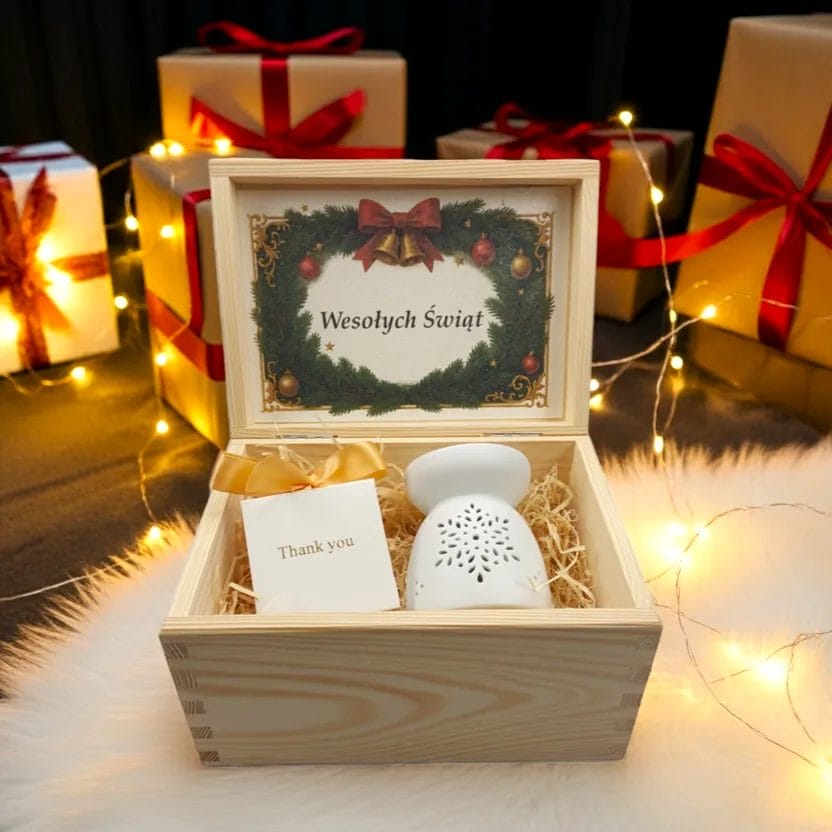 Świąteczne woski zapachowe Makandulo w kartoniku z wstążką