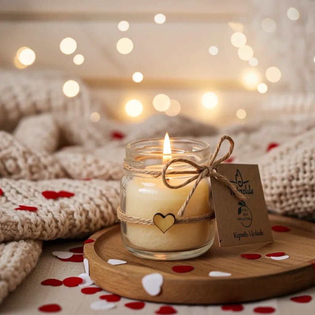 Walentynkowy zestaw 4 mini świec zapachowych – Eliksir Miłości, Róża, Wanilia, Rozgrzewająca Pomarańcza | Makandulo 11 Mini świeca Makandulo Wanilia